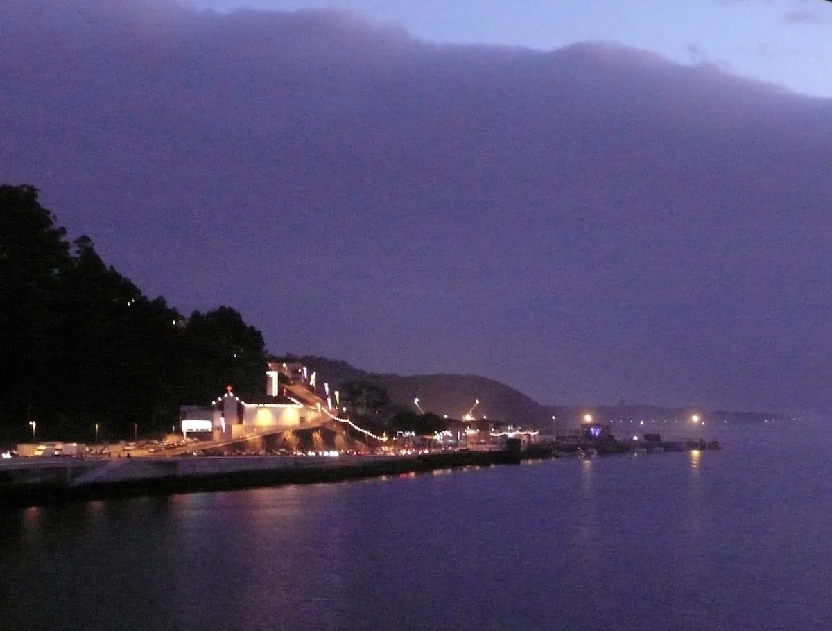 Night by the water